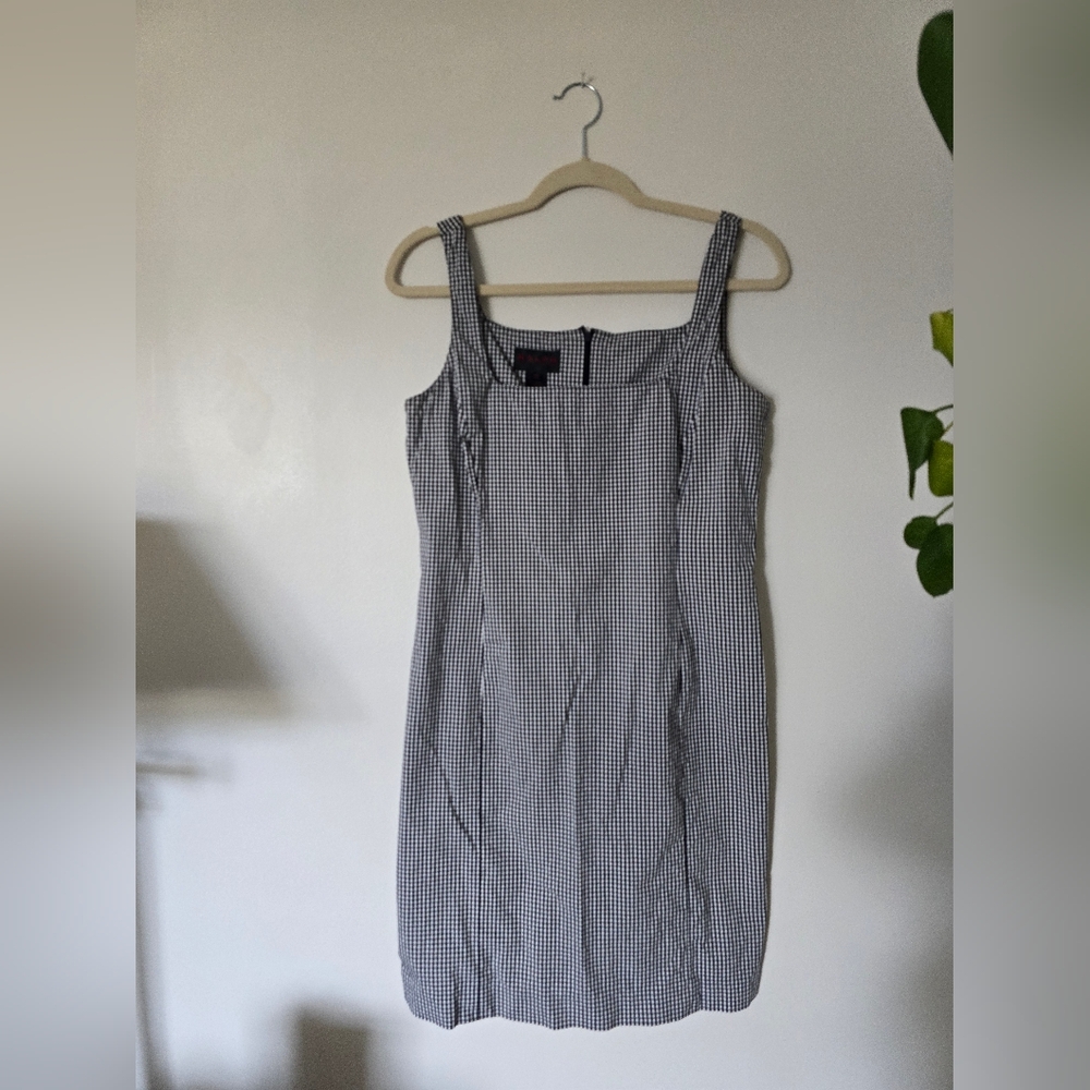 Vintage RALPH Ralph Lauren Black White Gingham Sleeveless Dress Size 10